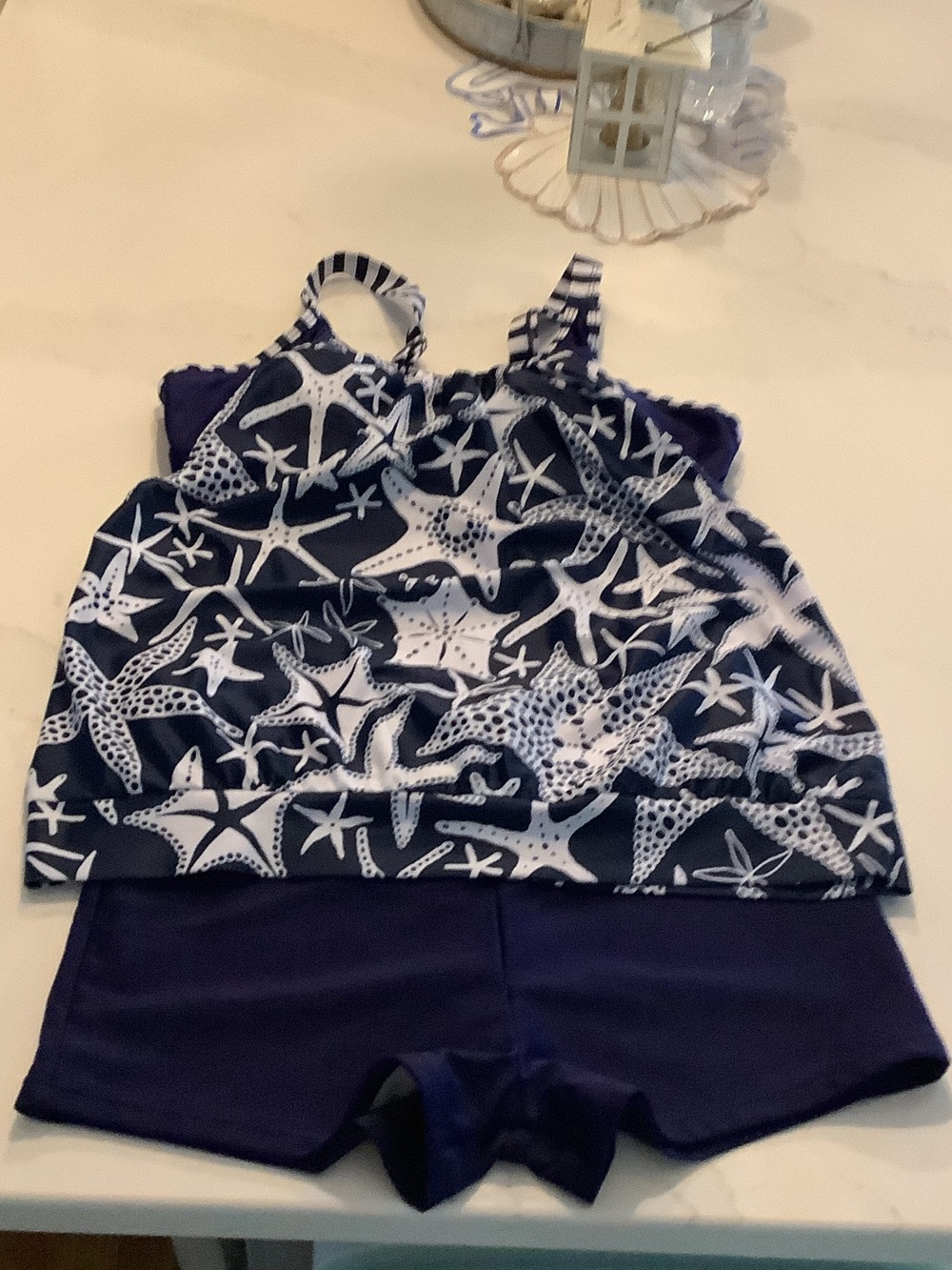 Navy Starfish Tankini Set - Two-Piece Swimwear